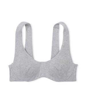 Pink BASE COTTON UNLINED SCOOP BRA